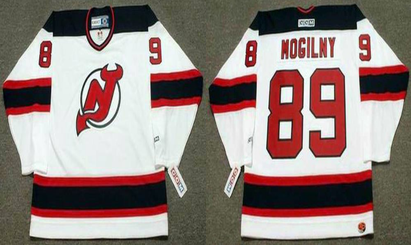 2019 Men New Jersey Devils 89 Mogilny white CCM NHL jerseys